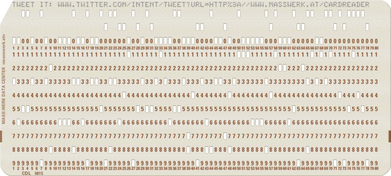 The Virtual Keypunch – Make Your Personal Punch Card