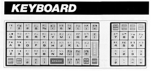 Commodore PET 2001 chiclet keyboard, kanji/Japan (full image/original)