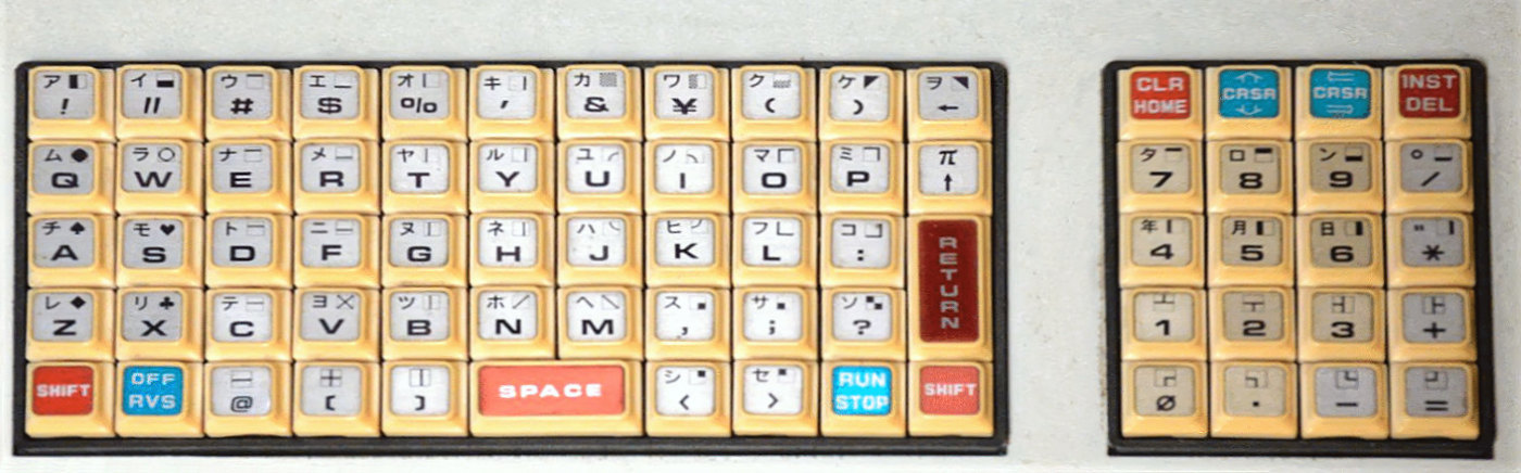 PET 2001 keyboard, Japan