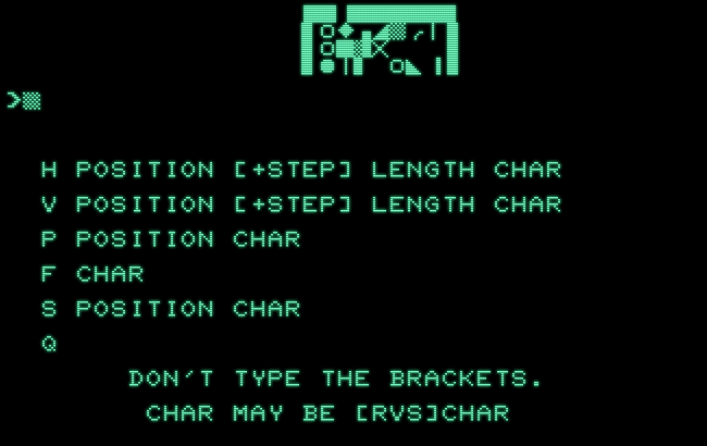 Capture of the contents of video RAM while running “Hi-Res”.