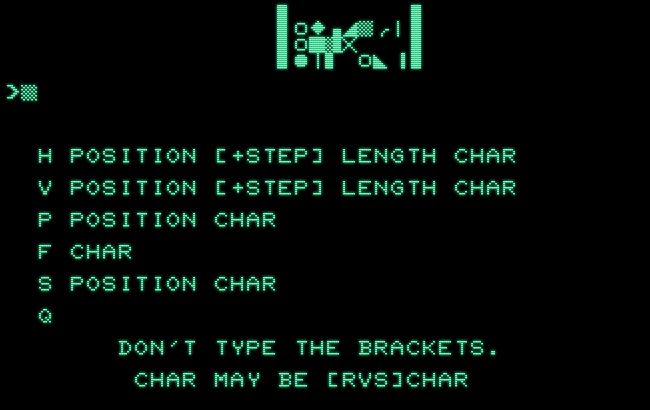 Another capture of the contents of video RAM while running “Hi-Res”.