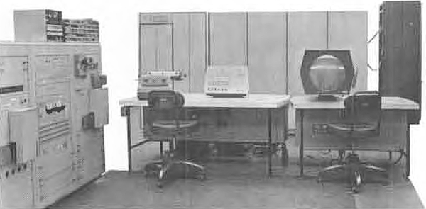 Early PDP-1 (at BBN?), white, 4 cabinets