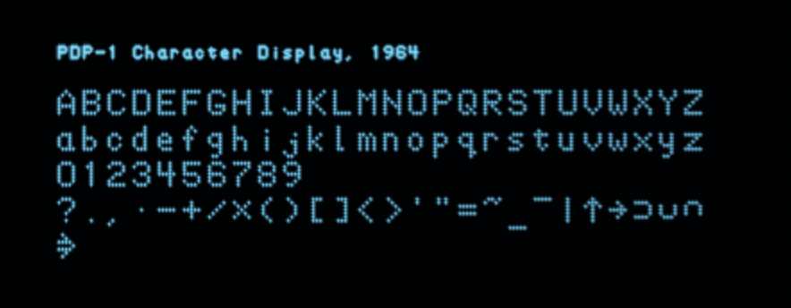 PDP-1, Character Display, 1964