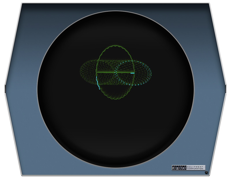 The Minskytron, PDP-1 emulation in JavaScript (screenshot)